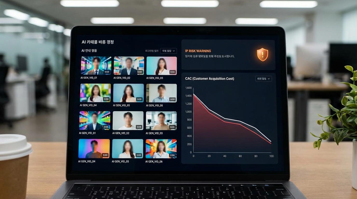AI 영상으로 CAC 낮추기: ‘초저가 크리에이티브’와 ‘IP 리스크’의 동시 게임