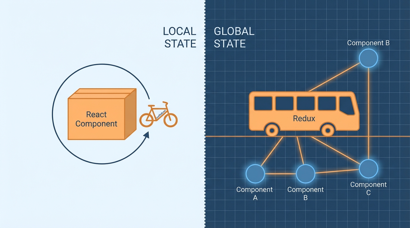useReducer vs Redux, 2026년에도 이 고민을 하고 있다면 — 당신의 컴포넌트 아키텍처를 다시 보세요