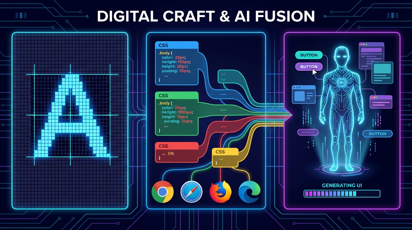 Geist Pixel, Interop 2026, AI 코드젠: 디자인-개발 갭이 세 방향에서 동시에 좁혀지고 있습니다