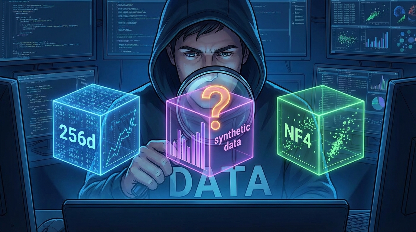 256d vs 3072d, 합성 데이터, NF4 양자화: 그 숫자의 이면을 검증합니다