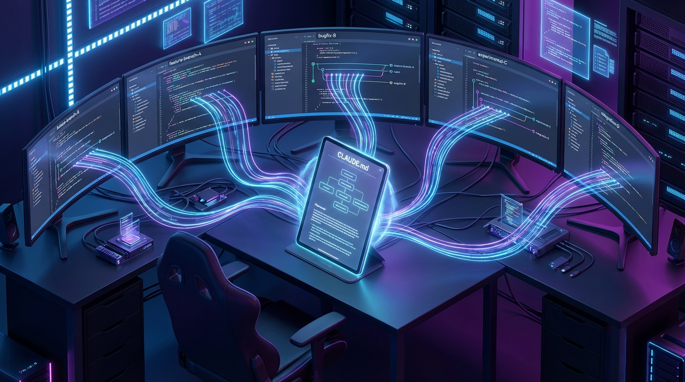 CLAUDE.md 하나, Worktree 다섯 개, 디자인 토큰 한 벌—AI 코딩 에이전트, 팀 전체에 심는 실전 세팅 가이드