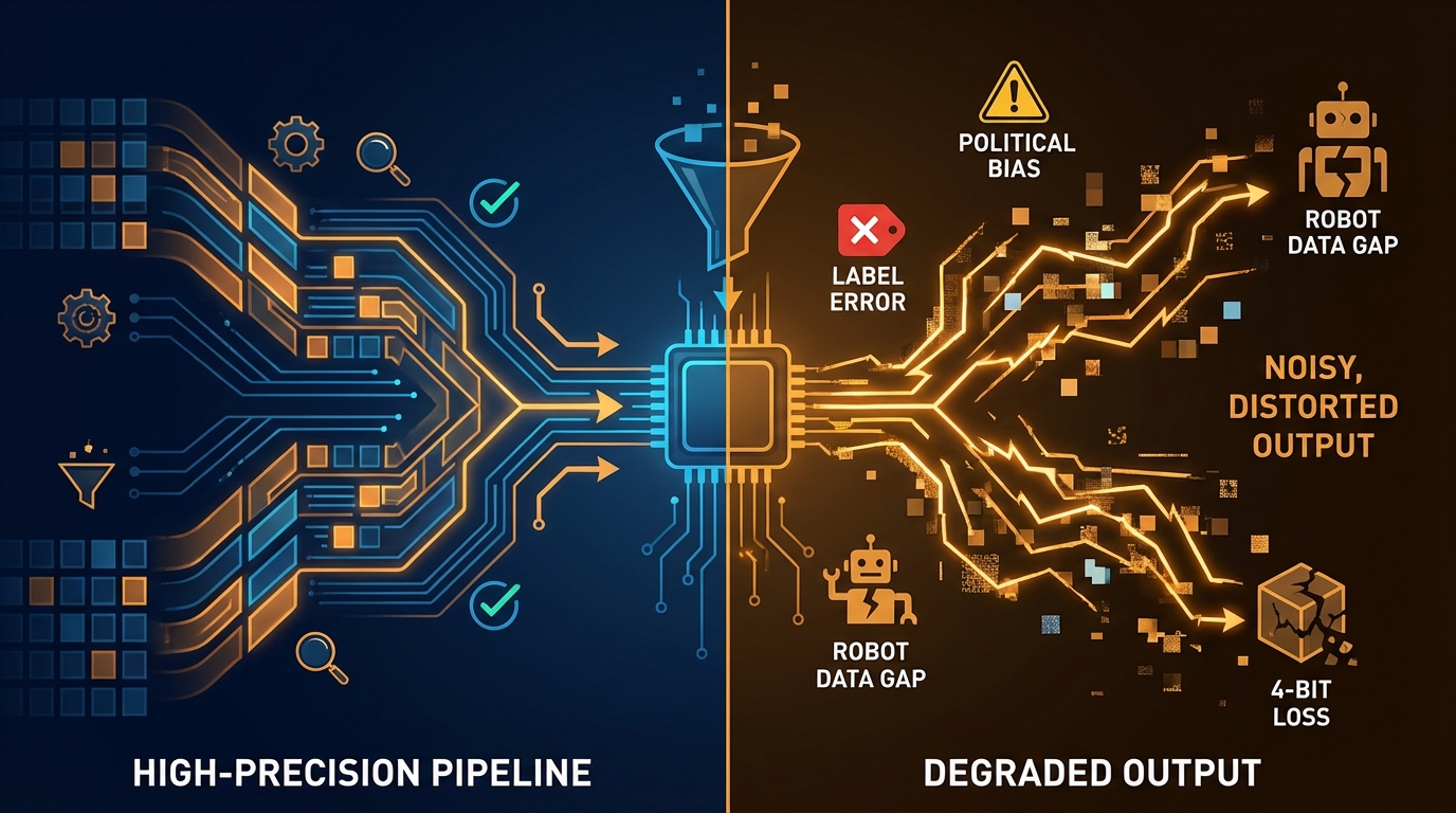 AI 모델 신뢰성의 4대 적: 편향 인식, 라벨링 오류, 데이터 부족, 양자화 손실