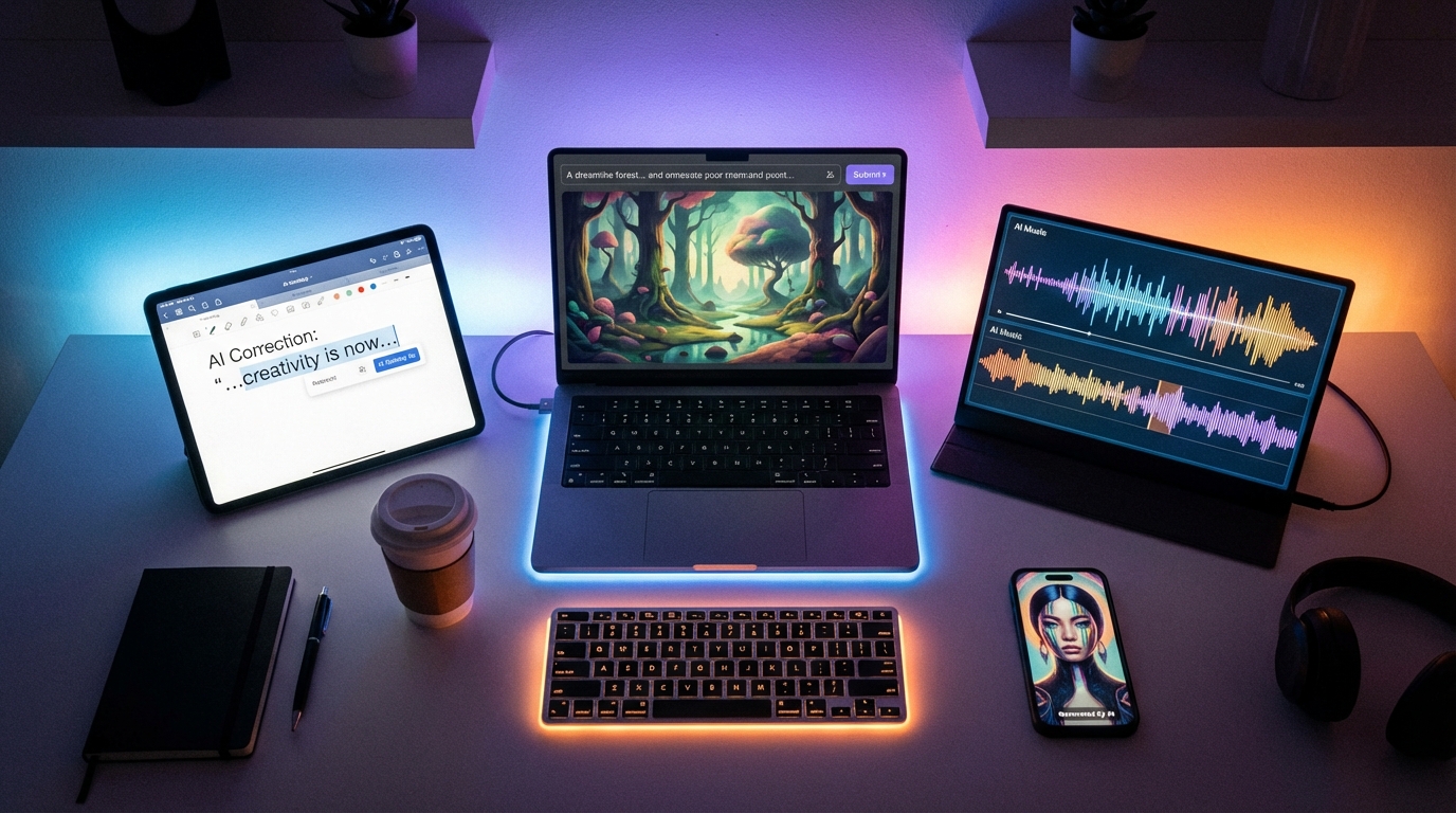 부장님 몰래 쓰는 AI 도구 4가지: 글쓰기부터 그림·음악까지