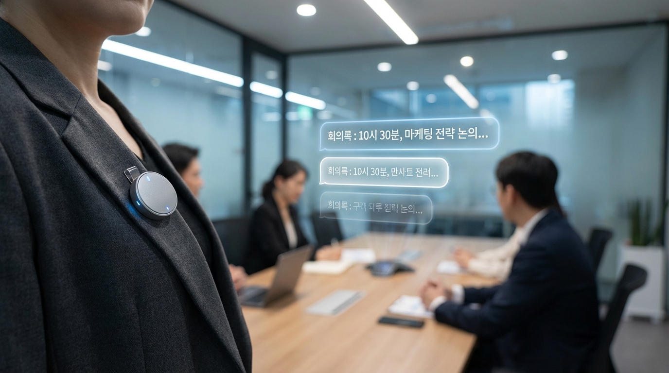 동전만 한 AI 녹음기 하나로 회의록이 자동 완성된다고요? 🤫
