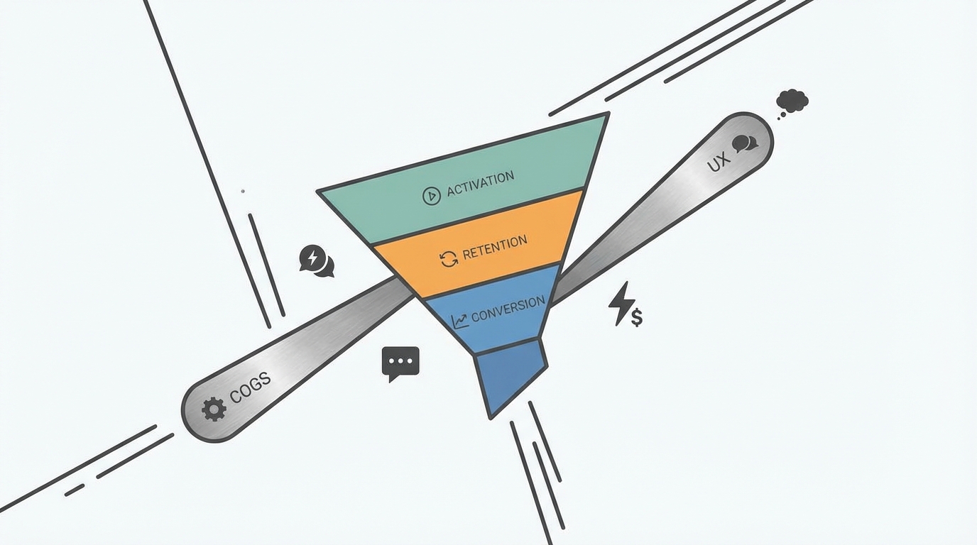 LLM 퍼널 게임이 바뀌었다: 성능이 아니라 ‘COGS·UX’로 Activation을 올리는 법