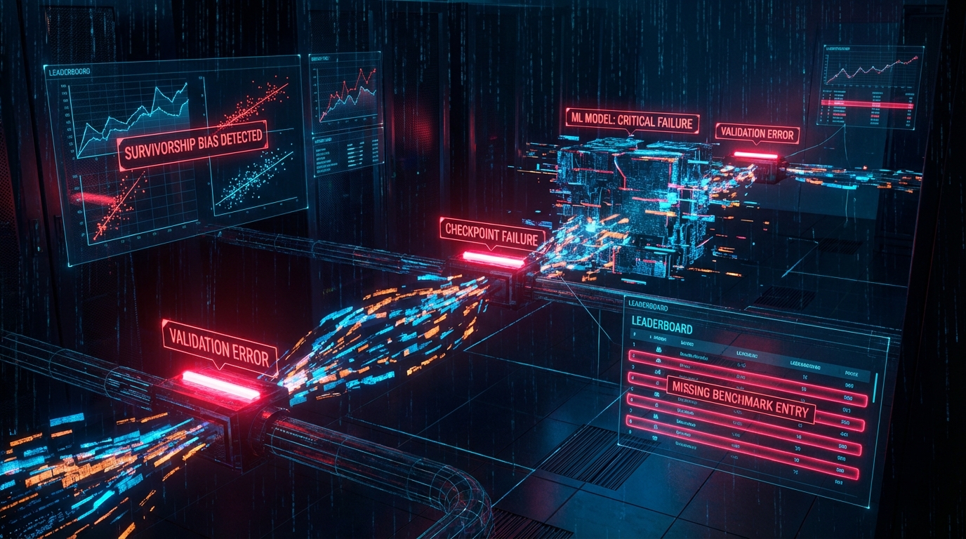 프로덕션 ML이 실패하는 진짜 이유: 데이터 누수·생존 편향·벤치마크 함정 해부