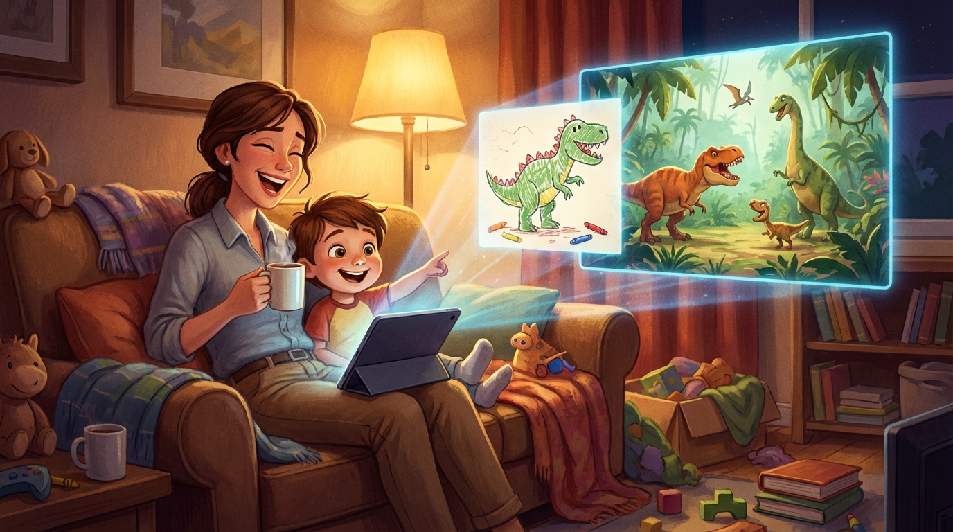 주말 육아 끝! 구글 AI로 우리 아이 낙서를 블록버스터 영화로 만드는 법