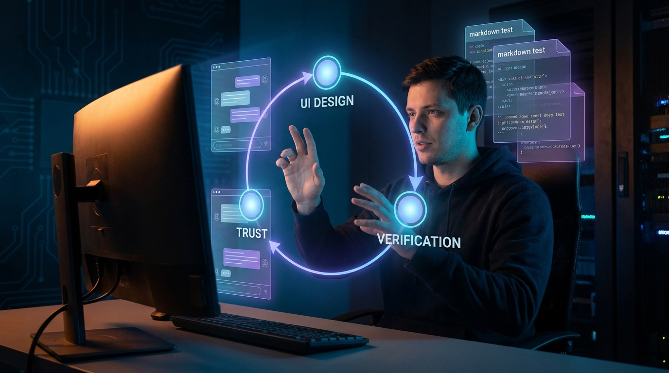 AI가 UI를 짤 때, 설계·검증·신뢰 루프를 개발자가 쥐어야 한다