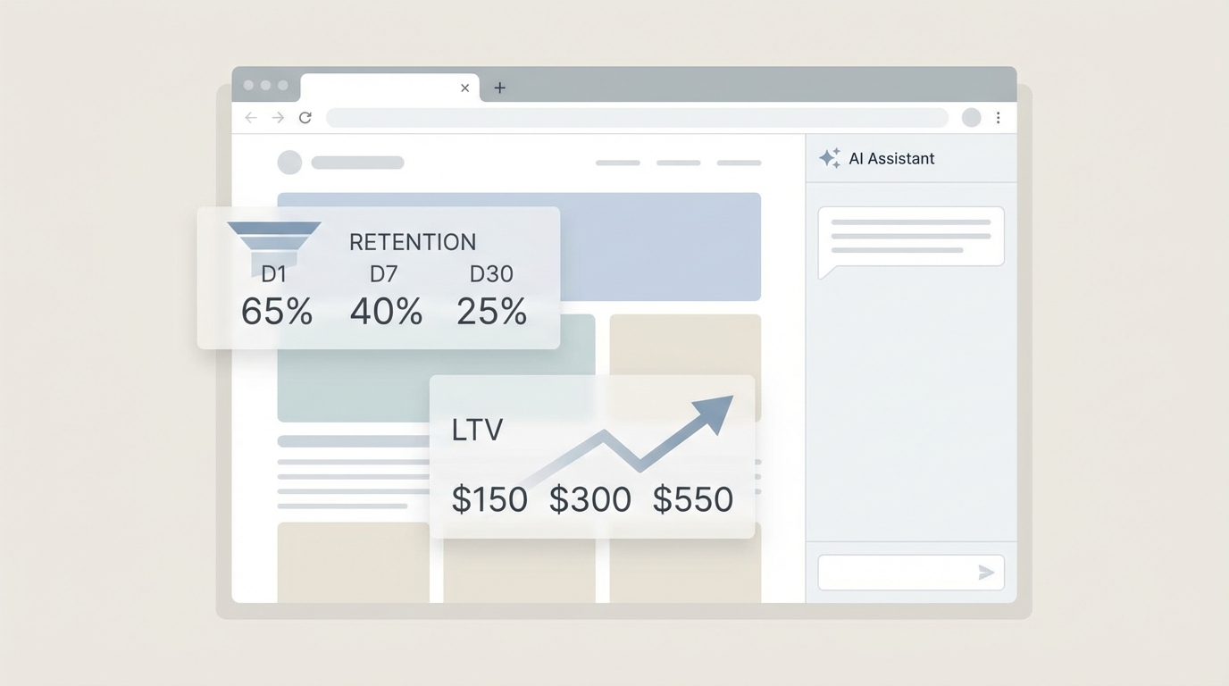 AI앱 리텐션이 LTV를 태운다: 이탈을 막는 성장설계, ‘브라우저 레벨’에서 시작하라
