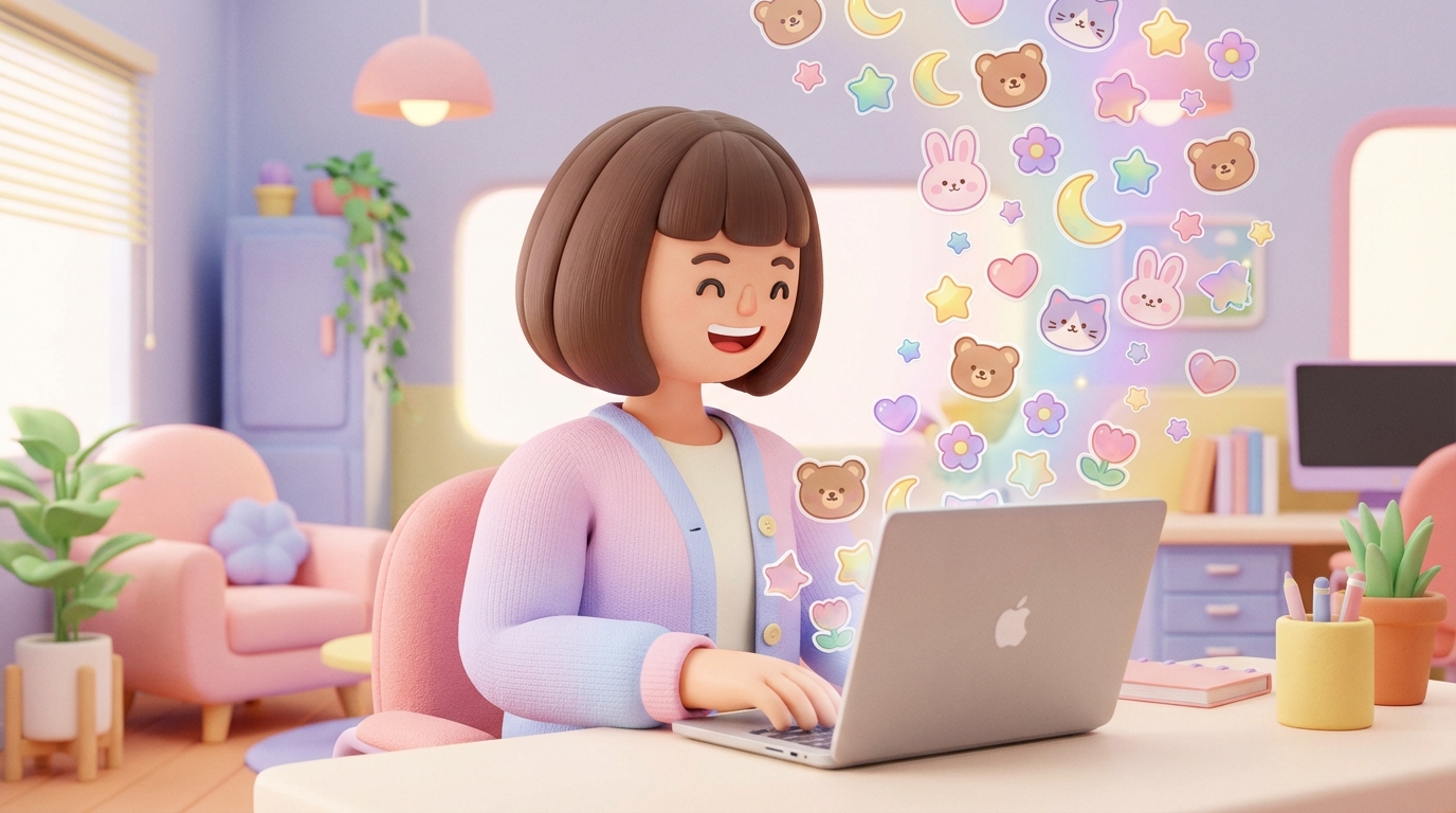 누끼 지옥 탈출! 말로 스티커 뽑는 AI로 칼퇴하고 주말엔 '다꾸' 공장장 되기