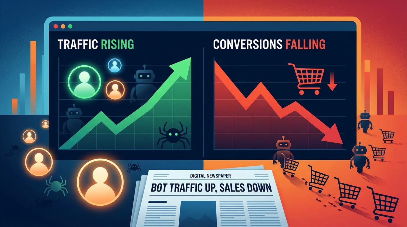 봇 트래픽 시대 그로스: 유입이 늘수록 전환이 떨어지는 이유