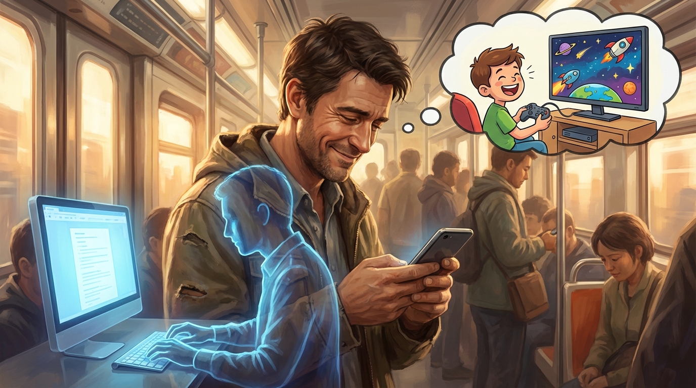 출근길 폰으로 잔업 끝, 저녁엔 아이와 게임 제작! 직장인 멱살 캐리하는 AI 신세계