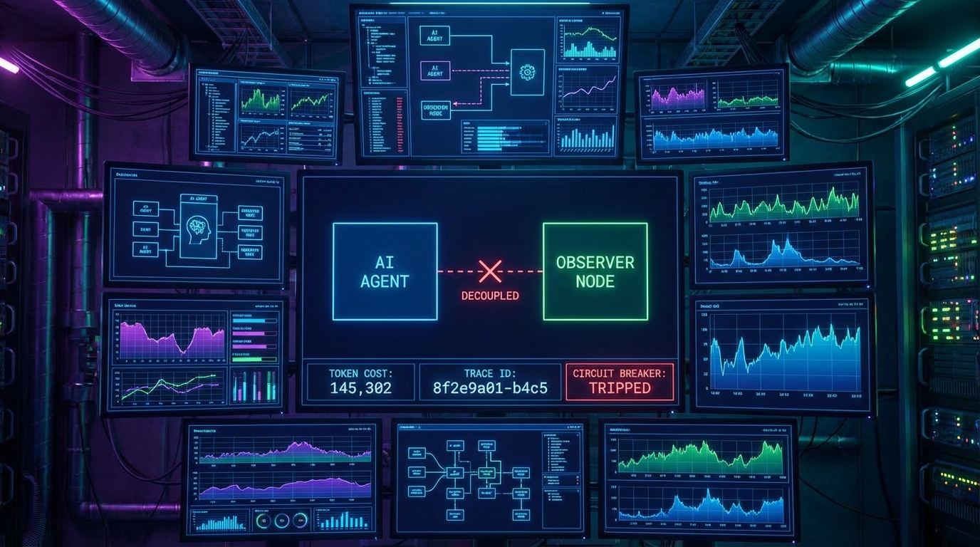 AI 에이전트 관측의 디커플링: MCP 기반 독립 관찰자 패턴과 토큰 서킷 브레이커