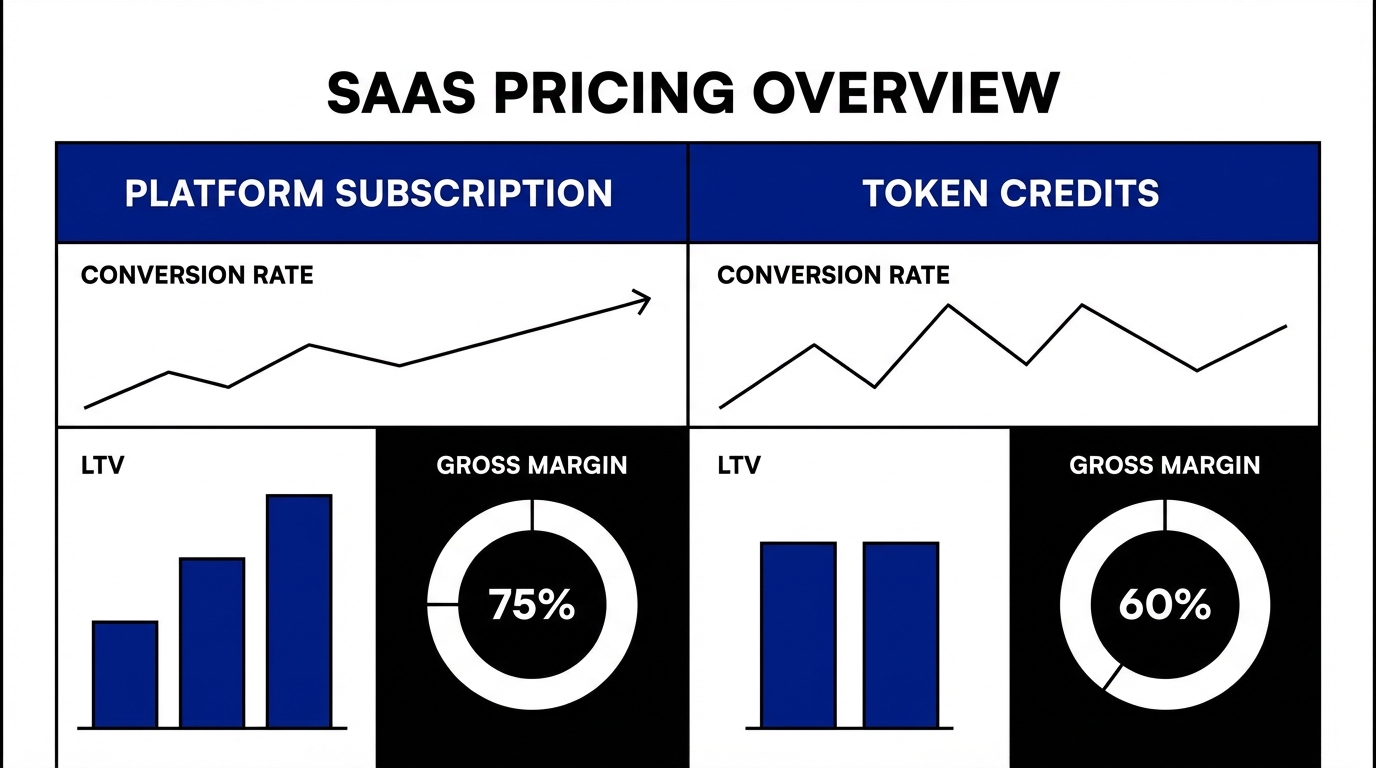 AI 크레딧 요금제 실험: 전환율 3%의 벽을 뚫는 ‘플랫폼+토큰’