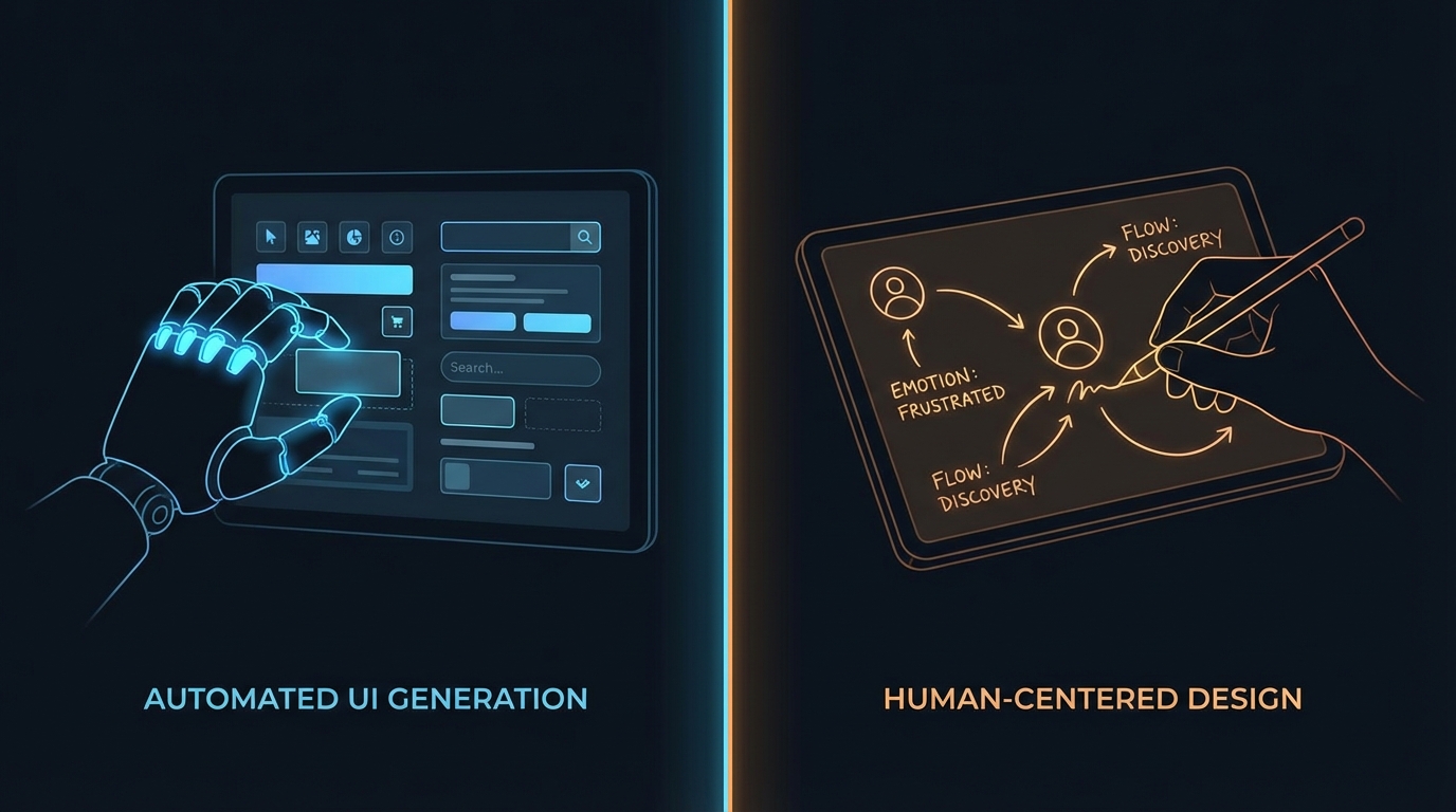 AI가 UI를 뚝딱 만들어도, 경험 설계는 여전히 사람 몫이다
