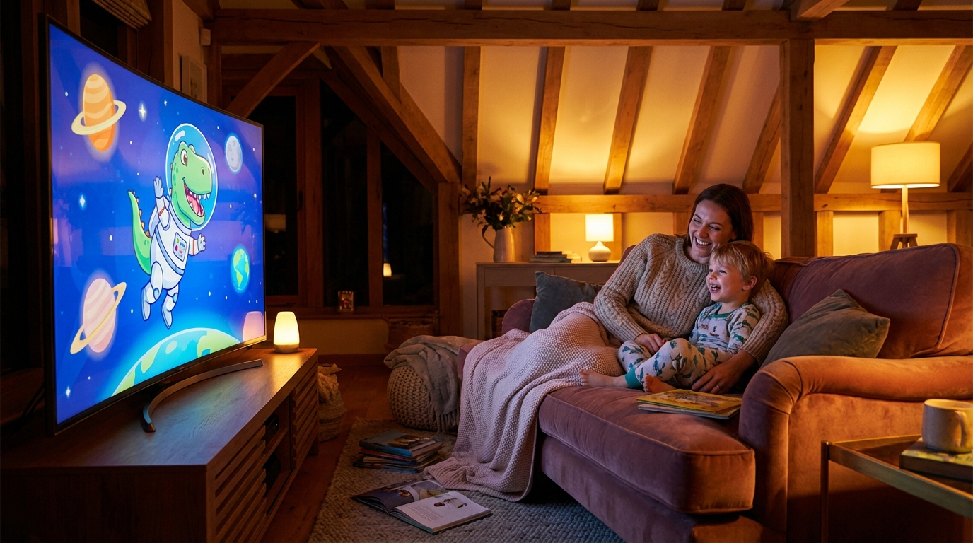거실이 AI 키즈카페로? 리모컨 하나로 아이와 동화책 만드는 LG 올레드 TV