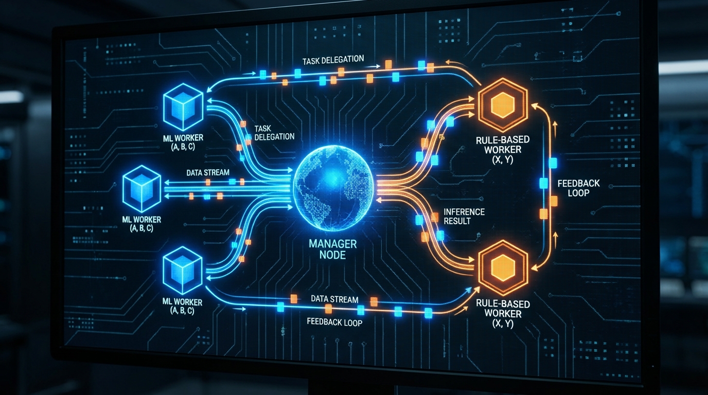 단일 LLM 에이전트의 환상과 매니저-워커 하이브리드 라우팅의 정량적 최적화