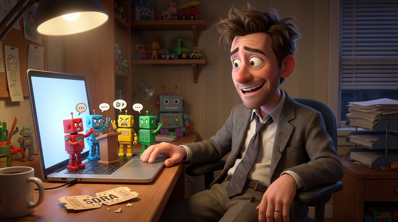 소라(Sora) 취소에 김샌 아빠, AI들의 '100분 토론'에 빵 터진 썰