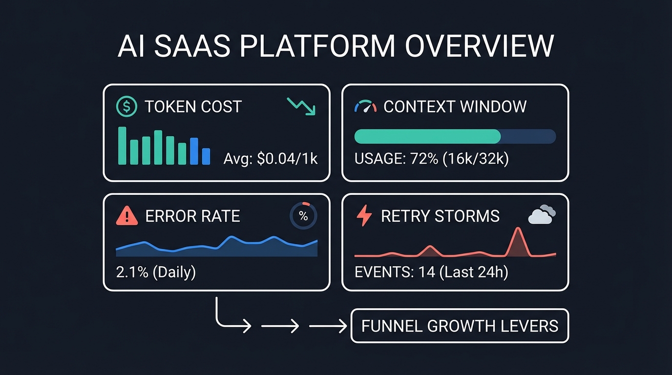 토큰·실패율로 성장하기: 모델이 아니라 ‘단가와 신뢰성’이 퍼널을 먹는다